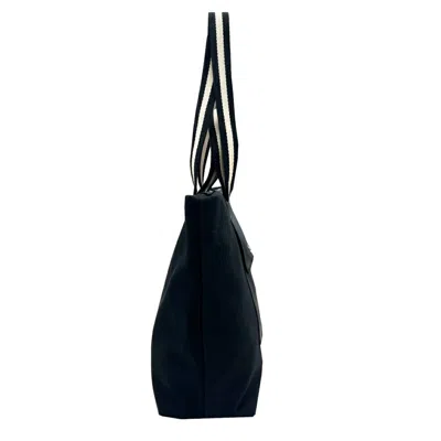 Pre-owned Bally Black Canvas Leather Shoulder Bag Tote Bag ()