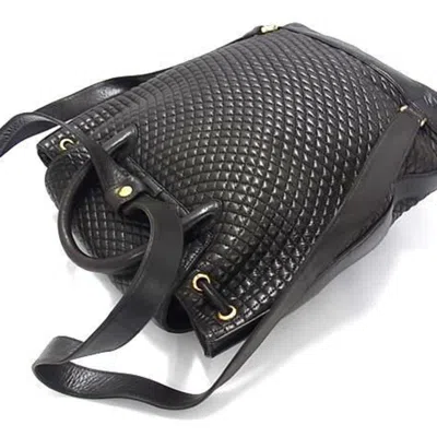 Pre-owned Bally Dark Brown Leather Backpack Handbag Shoulder Bag ()