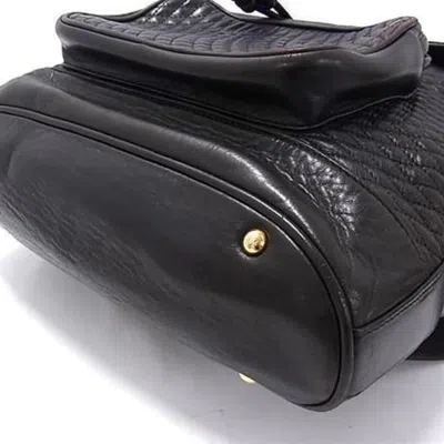 Pre-owned Bally Dark Brown Leather Backpack Handbag Shoulder Bag ()