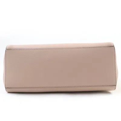 Pre-owned Bally Pink Beige Leather Handbag Shoulder Bag Tote Bag ()