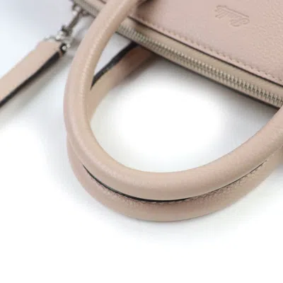 Pre-owned Bally Pink Beige Leather Handbag Shoulder Bag Tote Bag ()