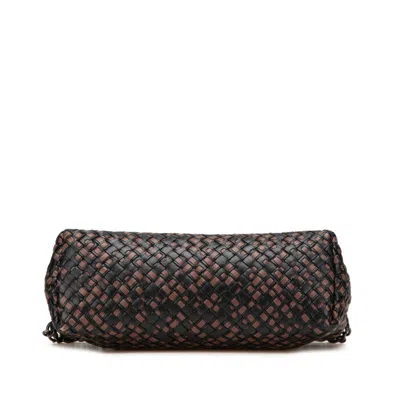 Pre-owned Bottega Veneta Black Brown Leather Shoulder Bag () In Multi