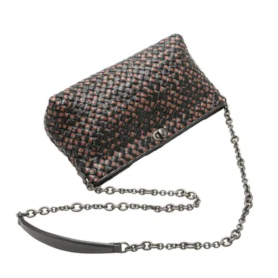 Pre-owned Bottega Veneta Black Brown Leather Shoulder Bag () In Multi