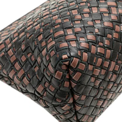 Pre-owned Bottega Veneta Black Brown Leather Shoulder Bag () In Multi