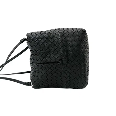 Pre-owned Bottega Veneta Black Leather Pochette Shoulder Bag ()