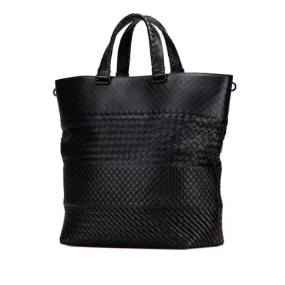 Pre-owned Bottega Veneta Black Leather Shoulder Bag Tote Bag ()