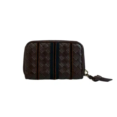 Pre-owned Bottega Veneta Brown Leather Coin Purse/coin Case ()