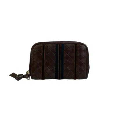 Pre-owned Bottega Veneta Brown Leather Coin Purse/coin Case ()