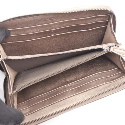 Pre-owned Bottega Veneta Brown Leather Long Wallet (bi-fold) ()