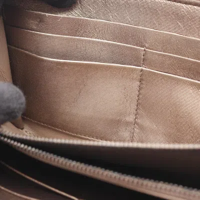 Pre-owned Bottega Veneta Brown Leather Long Wallet (bi-fold) ()