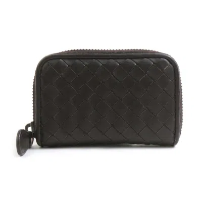 Pre-owned Bottega Veneta Dark Brown Intrecciato Long Wallet (bi-fold) ()