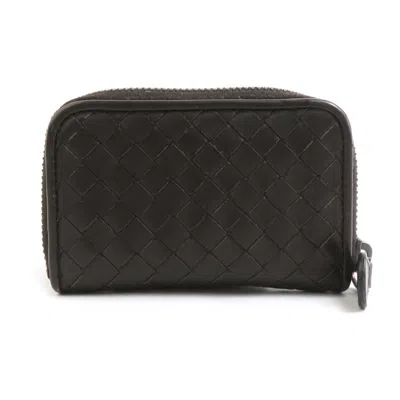 Pre-owned Bottega Veneta Dark Brown Intrecciato Long Wallet (bi-fold) ()
