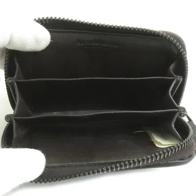 Pre-owned Bottega Veneta Dark Brown Intrecciato Long Wallet (bi-fold) ()