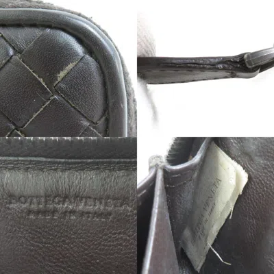 Pre-owned Bottega Veneta Dark Brown Intrecciato Long Wallet (bi-fold) ()