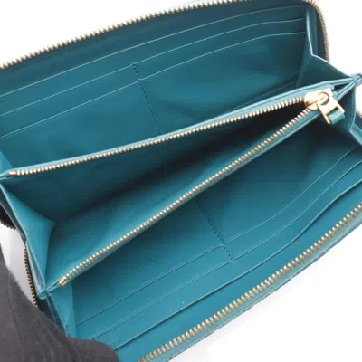 Pre-owned Bottega Veneta Green Leather Long Wallet (bi-fold) ()