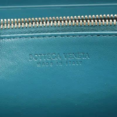 Pre-owned Bottega Veneta Green Leather Long Wallet (bi-fold) ()