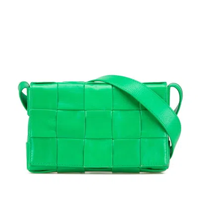 Pre-owned Bottega Veneta Green Leather Shoulder Bag Sling Bag ()