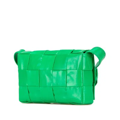 Pre-owned Bottega Veneta Green Leather Shoulder Bag Sling Bag ()