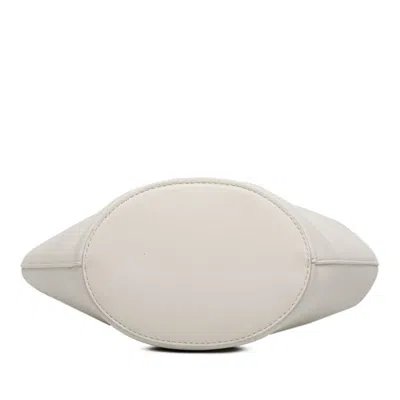 Pre-owned Bottega Veneta White Leather Basket Shoulder Bag Tote Bag ()