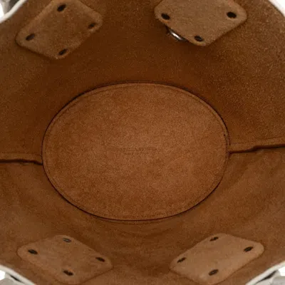 Pre-owned Bottega Veneta White Leather Basket Shoulder Bag Tote Bag ()