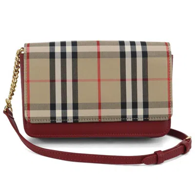 Pre-owned Burberry Beige Cotton Leather Shoulder Bag () In Sand