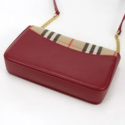 Pre-owned Burberry Beige Cotton Leather Shoulder Bag () In Sand