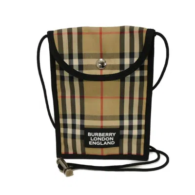 Pre-owned Burberry Beige Cotton Pochette Shoulder Bag () In Sand