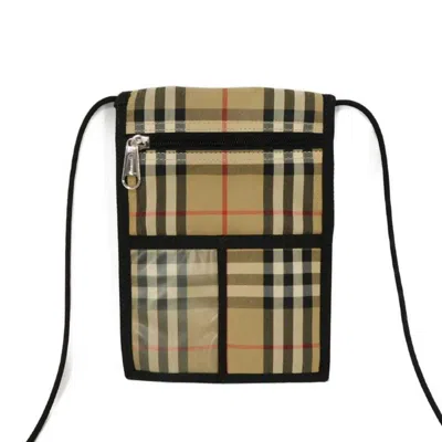 Pre-owned Burberry Beige Cotton Pochette Shoulder Bag () In Sand