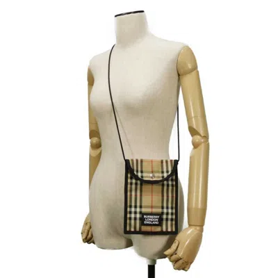 Pre-owned Burberry Beige Cotton Pochette Shoulder Bag () In Sand
