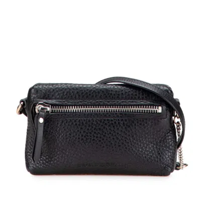 Pre-owned Burberry Black Leather Pochette Shoulder Bag ()