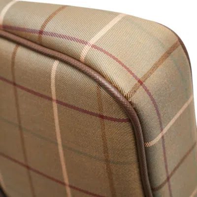 Pre-owned Burberry Brown Green Khaki Canvas Leather Clutch Bag ()