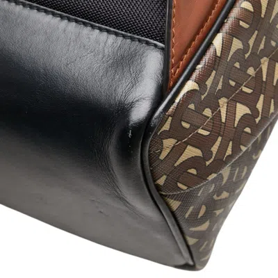 Pre-owned Burberry Brown Pvc Leather Backpack ()