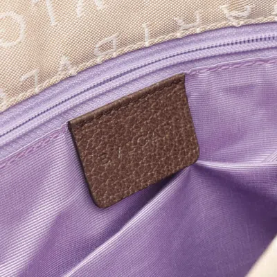 Pre-owned Bvlgari Beige Brown Canvas Leather Tote Bag () In Multi