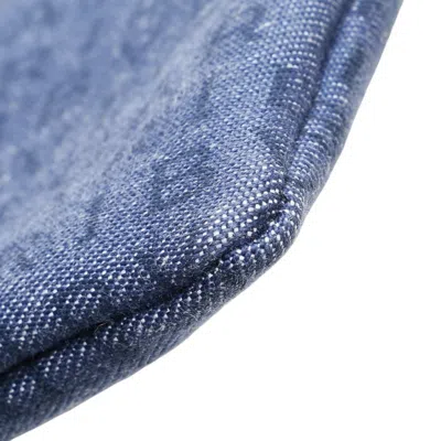 Pre-owned Bvlgari Black Blue Canvas Leather Shoulder Bag () In Multi