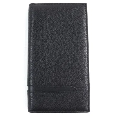 Pre-owned Bvlgari Black Leather Long Wallet (bi-fold) ()