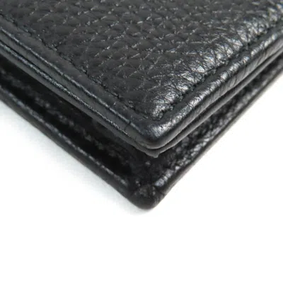 Pre-owned Bvlgari Black Leather Long Wallet (bi-fold) ()