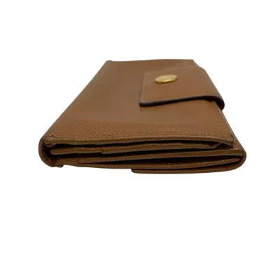 Pre-owned Bvlgari Brown Leather Long Wallet (bi-fold) ()