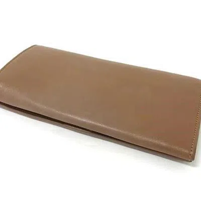Pre-owned Bvlgari Brown Leather Long Wallet (bi-fold) ()