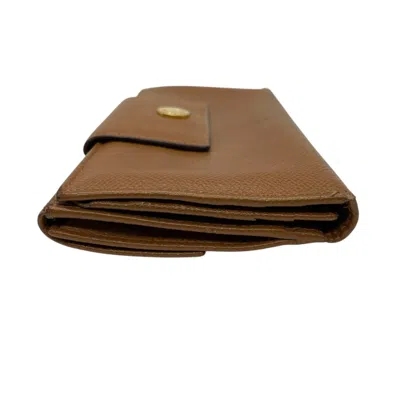 Pre-owned Bvlgari Brown Leather Long Wallet (bi-fold) ()