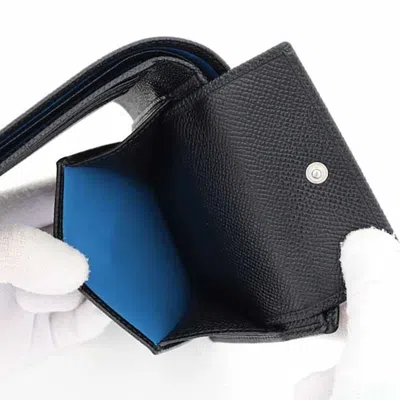Pre-owned Bvlgari Black Blue Wallet (bi-fold) () In Multi