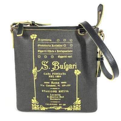 Pre-owned Bvlgari Collezione Gray Yellow Pvc Leather Pochette Shoulder Bag ()