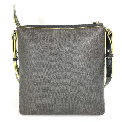 Pre-owned Bvlgari Collezione Gray Yellow Pvc Leather Pochette Shoulder Bag ()
