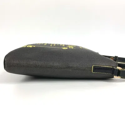 Pre-owned Bvlgari Collezione Gray Yellow Pvc Leather Pochette Shoulder Bag ()