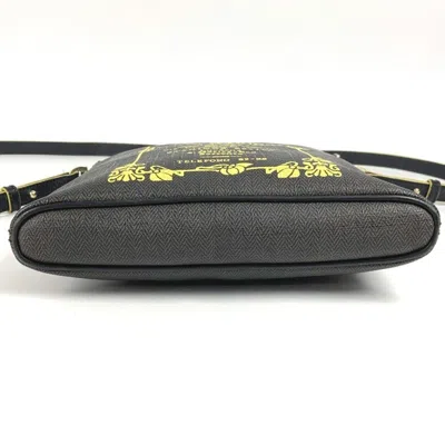 Pre-owned Bvlgari Collezione Gray Yellow Pvc Leather Pochette Shoulder Bag ()