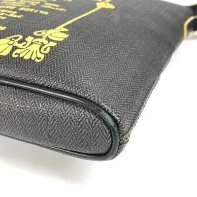 Pre-owned Bvlgari Collezione Gray Yellow Pvc Leather Pochette Shoulder Bag ()