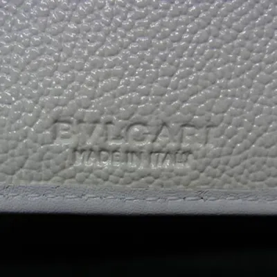 Pre-owned Bvlgari Ivory Leather Wallet (tri-fold) () In White