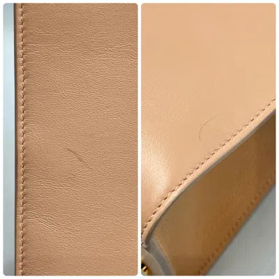 Pre-owned Bvlgari Pink Beige Leather Shoulder Bag Tote Bag ()