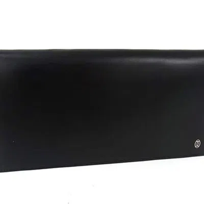 Pre-owned Cartier Black Leather Coin Purse/coin Case ()