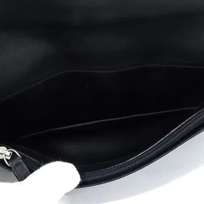 Pre-owned Cartier Black Leather Long Wallet (bi-fold) ()