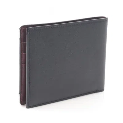 Pre-owned Cartier Black Leather Wallet (bi-fold) ()